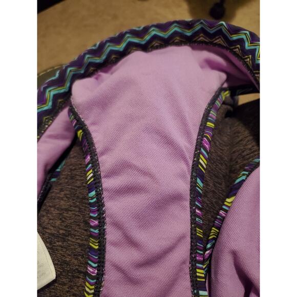 Athleta Purple Zigzag Geometric Print Foldover Bikini Swimsuit Bottom, Sz Large - Picture 8 of 8
